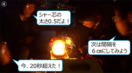 グループで実験をする画像