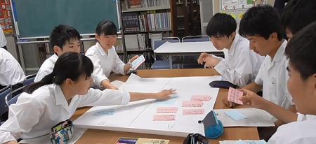 グループで話し合う画像