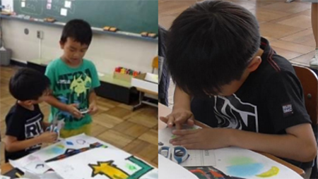 交流を生かして、創作する画像