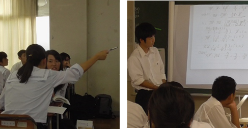 自分と友人の発表を比較する画像