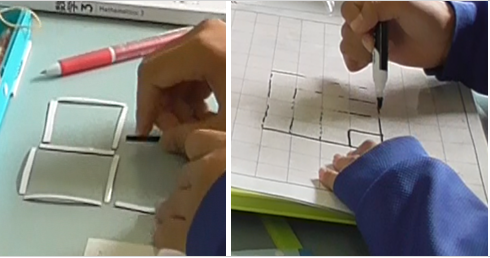 棒を並べて図をかいて、まずは規則性を見付けよう！画像