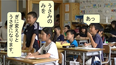 全体で読みを深める場面画像