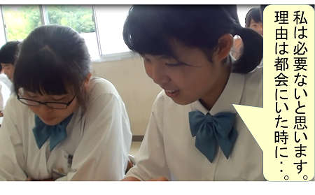 グループ内で意見交流画像